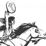 Rider with the cross